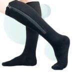 Chaussettes De Compression Avec Fermetures éclair Pour Soulagement Efficace - 1 Paire / Noir / S/m