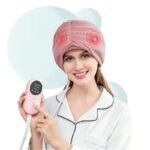 masseur de tete electrique raya avec modes massage relaxants rose 751 1