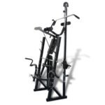 Banc de musculation avec poulie – Dossier réglable, leg extension et papillon