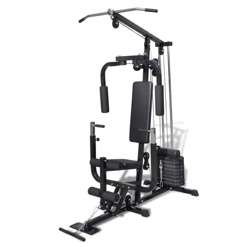 Station de musculation complète – Charge guidée 41 kg, acier